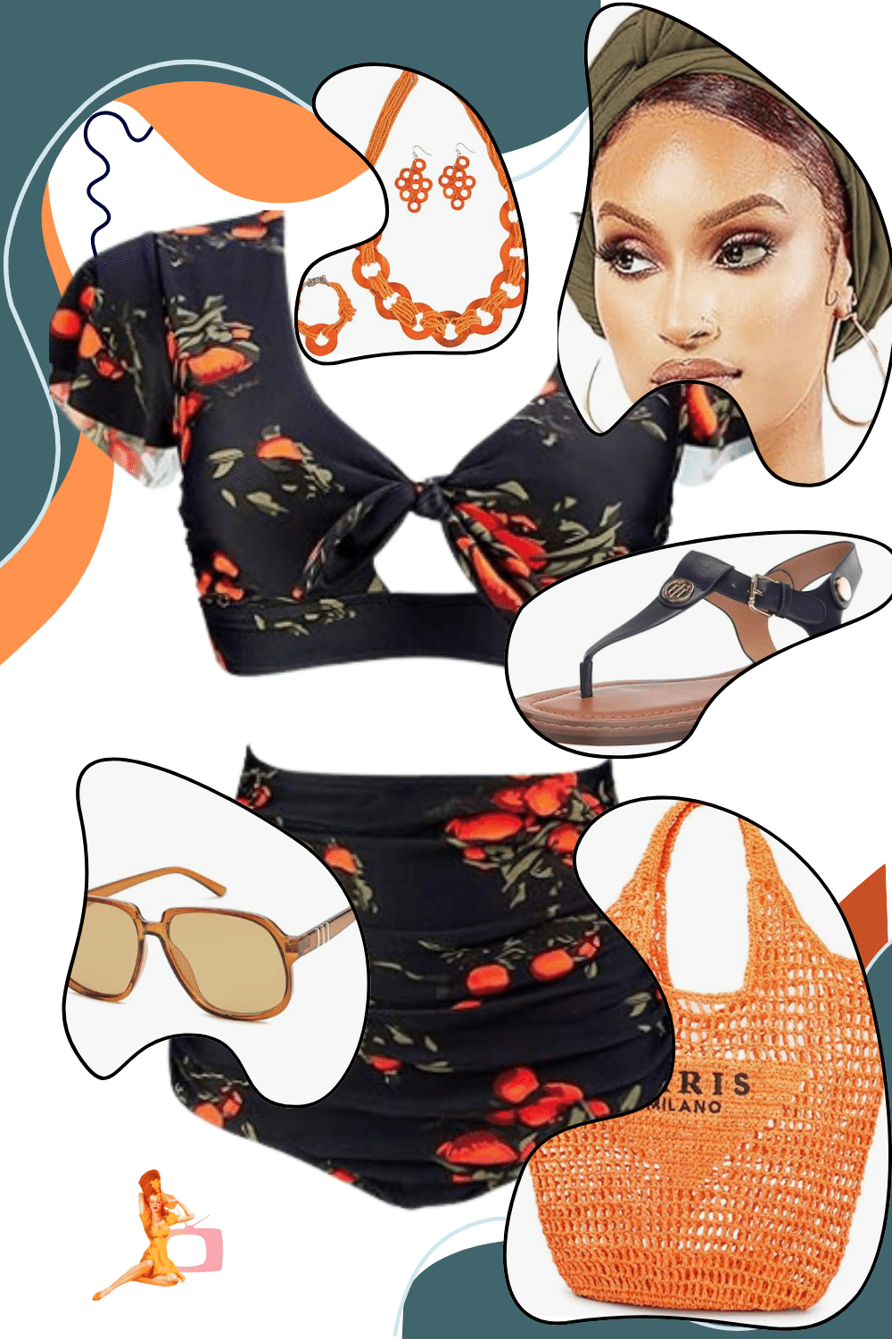 Brown Red Modern Photo Collage Food Pinterest Pin (2)