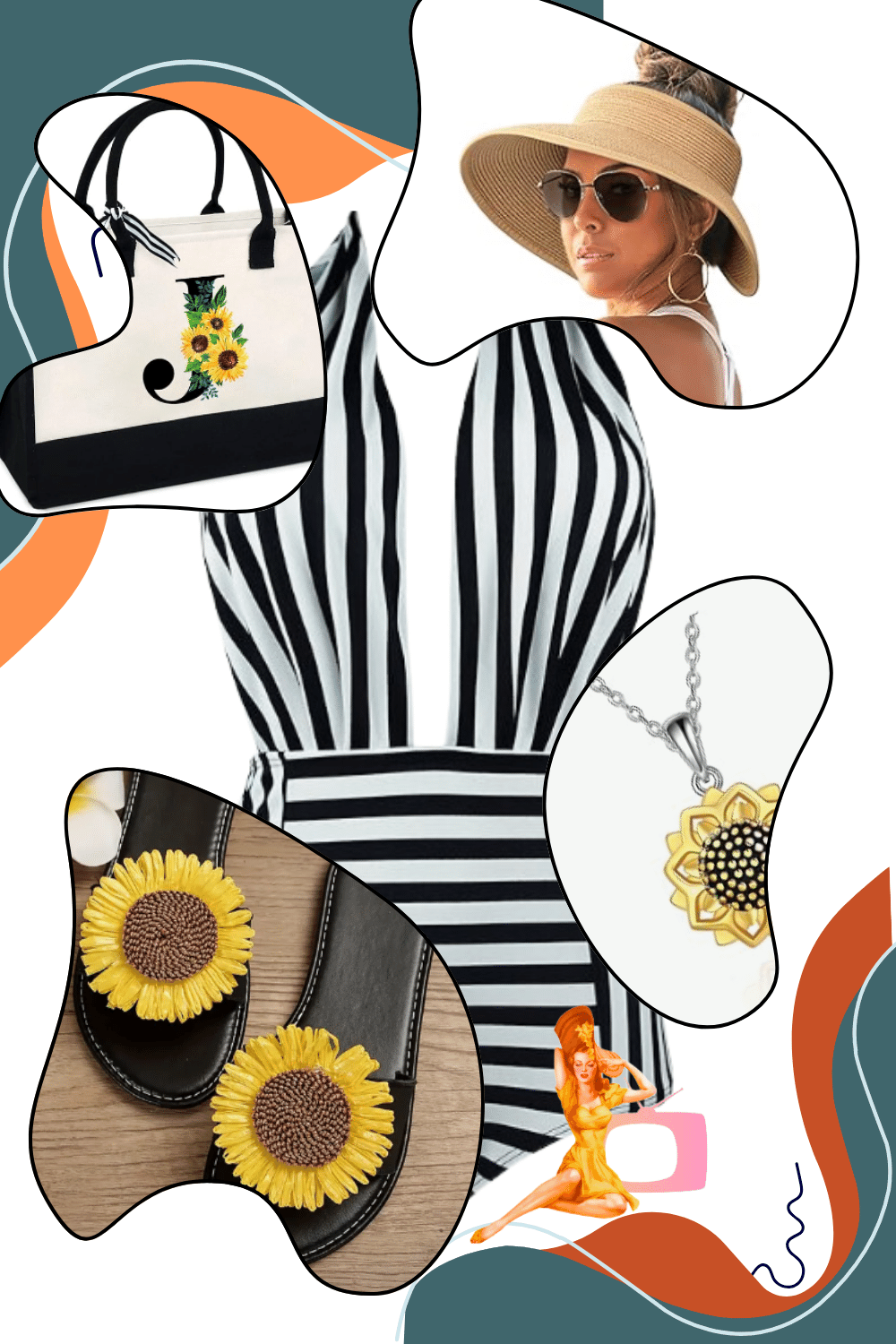 Brown Red Modern Photo Collage Food Pinterest Pin